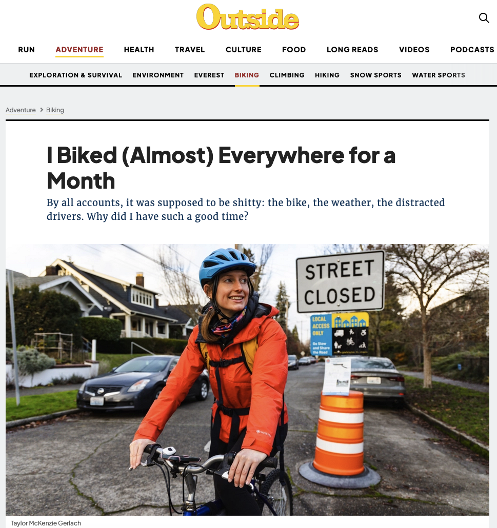 外出：记者尝试在西雅图的冬天骑单车，爱上了它